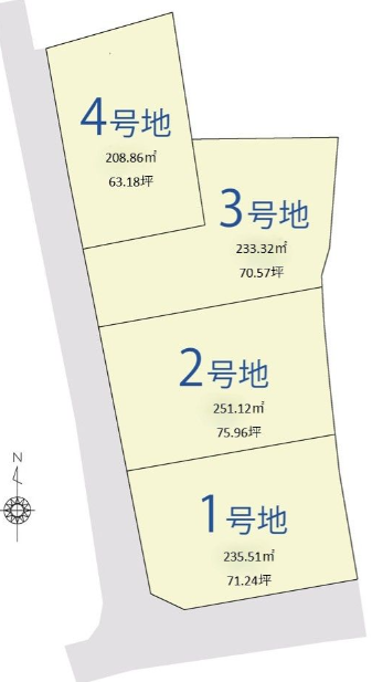 八女市本4区画分譲地 - 画像3