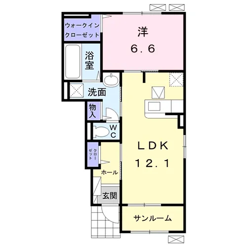 アミティエ三本松1号館105 - 画像2