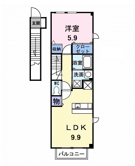 カーサ・ソレイユ三番館201 - 画像2