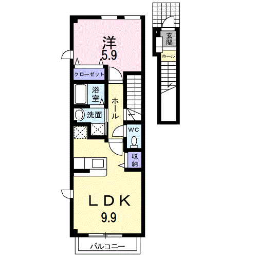 カーサ・ソレイユ五番館204 - 画像2
