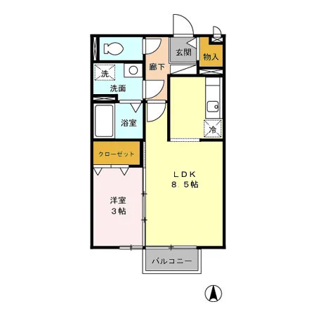 セジュール・シャイニング A棟205 - 画像2