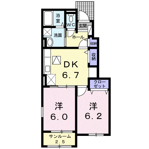 サニーヒルズⅡ104 - 画像2