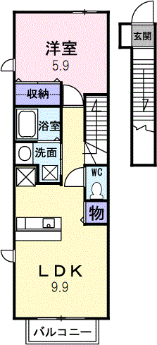 エアリーヴィラ壱番館205 - 画像2