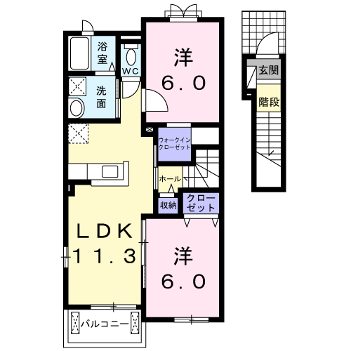 サニーヒルズⅡ204 - 画像2