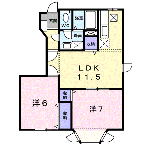 アンソレイエメゾン二号館101 - 画像2