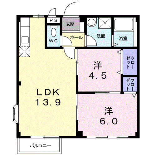 プレジデントハイツ近藤(A)205 - 画像2