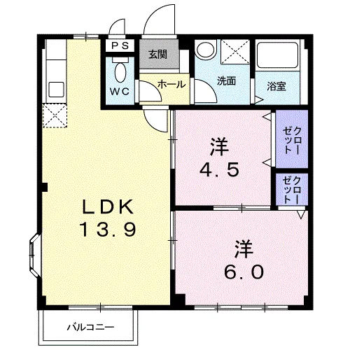 プレジデントハイツ近藤(A)205 - 画像2