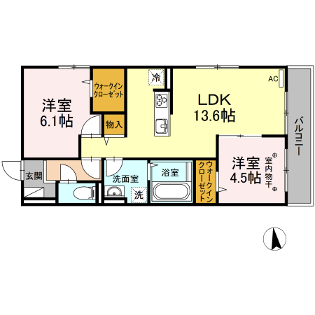 D-roomホワイトフォレスト201 - 画像2