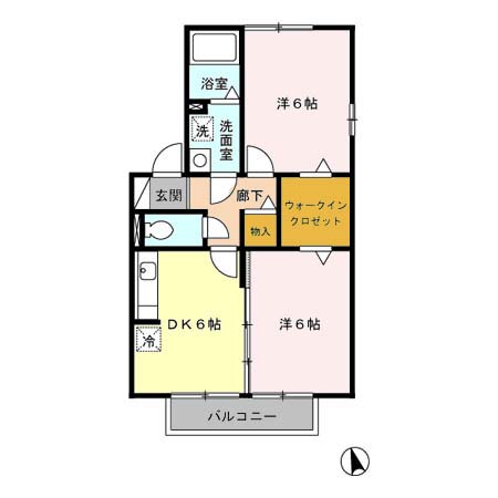 アネックス　マリーⅡB棟203 - 画像2