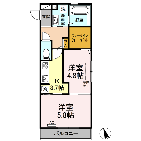 D-room桜雲201 - 画像2