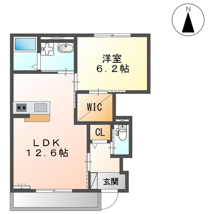 ルーラル北西原A棟101 - 画像2