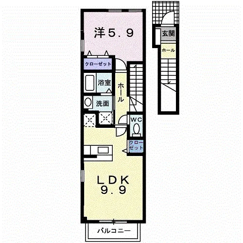 フォレストヒルズ3号館204 - 画像2
