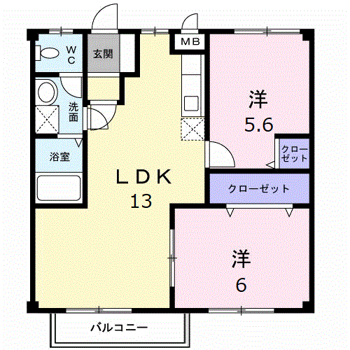 ハイツウイステリア(A)203 - 画像2