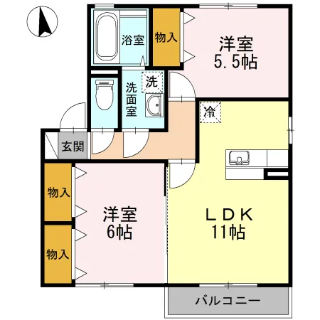 クレセントコートC棟206 - 画像2