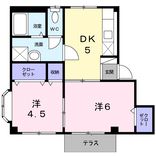 コーポラス長浜(B)102 - 画像2