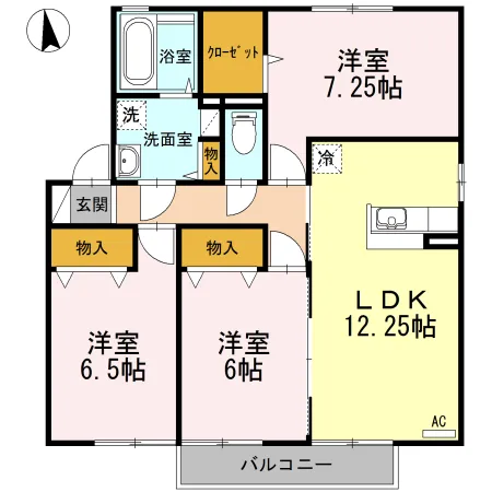リビングタウン江戸屋敷C棟206 - 画像2