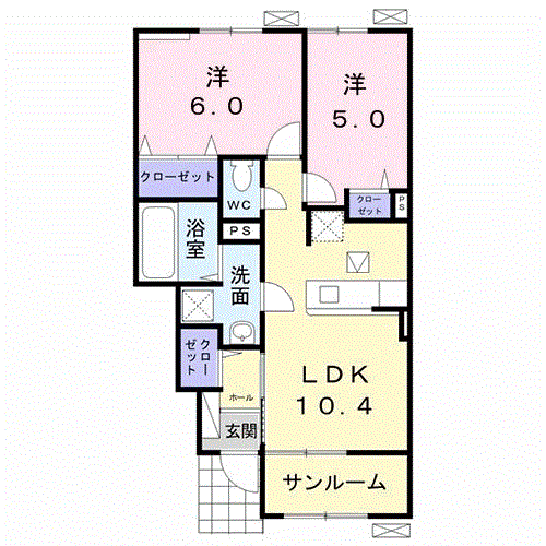 アミティエ三本松1号館104 - 画像2